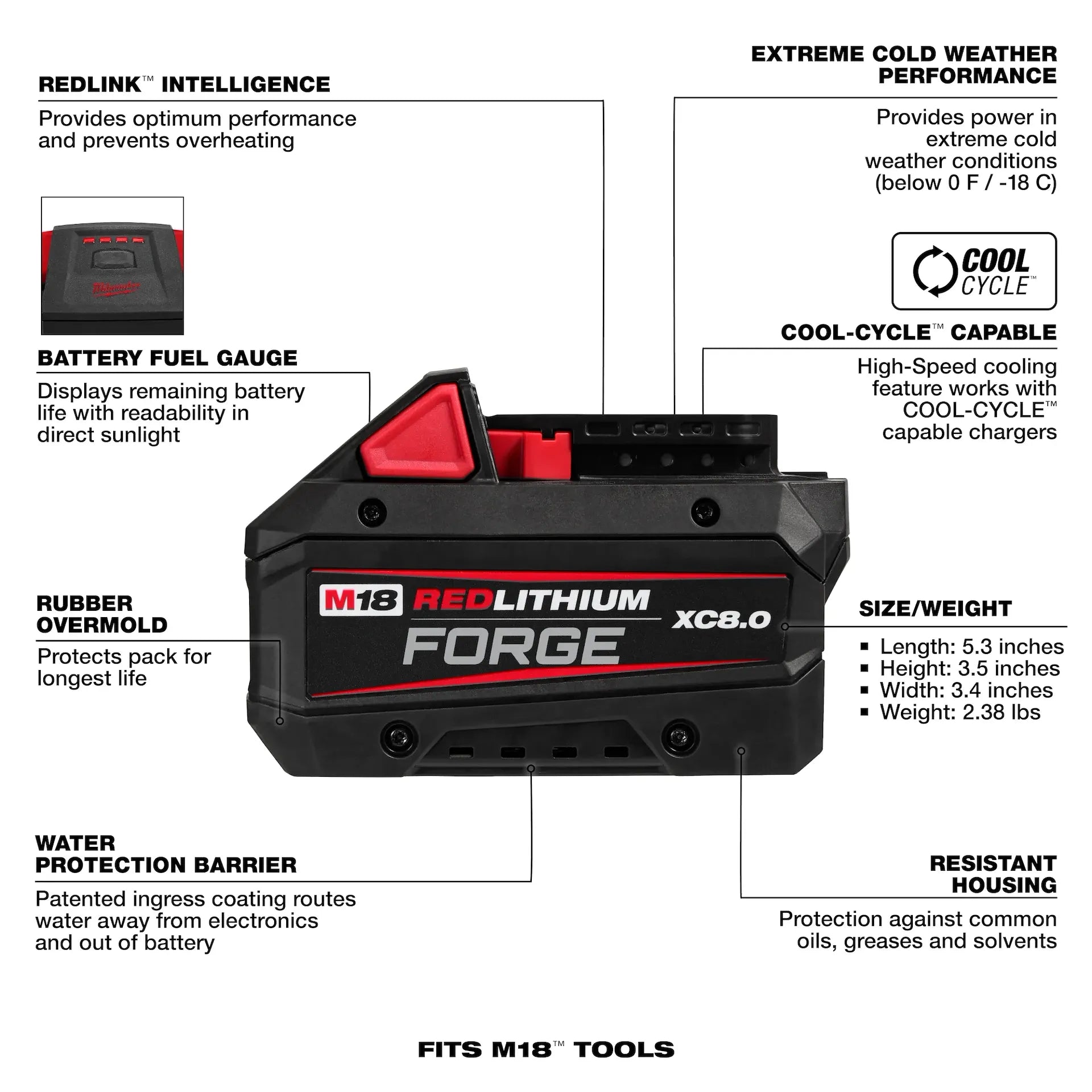 BATERÍA M18 REDLITHIUM FORGE XC8.0