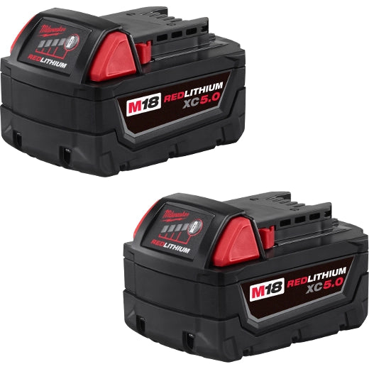 PAQUETE DE 2 BATERÍAS DE CAPACIDAD EXTENDIDA M18 REDLITHIUM XC 5.0