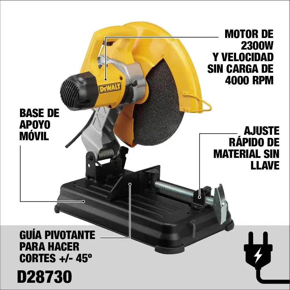 TRONZADORA 2300W| INCLUYE (1) RUEDA ABRASIVA DE 14" Y (1) LLAVE