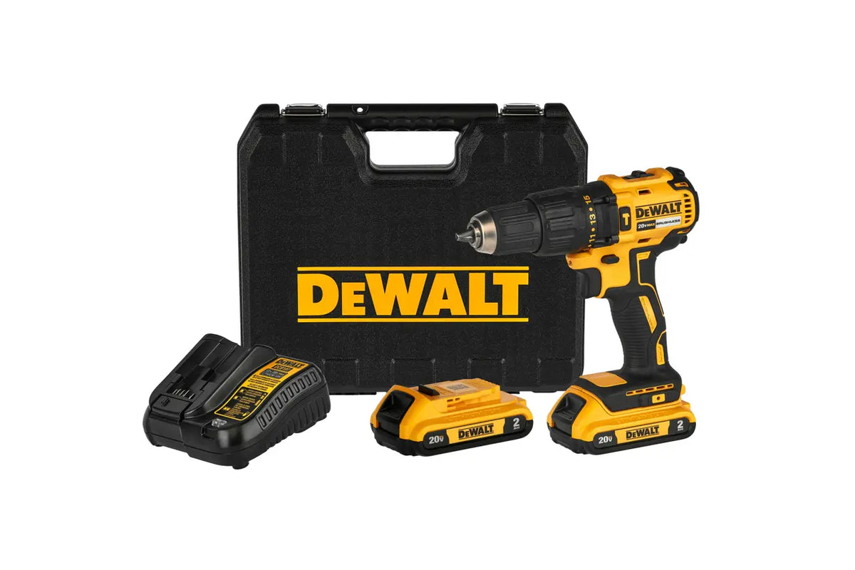 TALADRO PERCUTOR 20V BRUSHLESS - TRANSICIÓN DCD776C2-B2 |   2 BATERÍAS DE 2.0AH + CARGADOR + MALETA DE TRASLADO