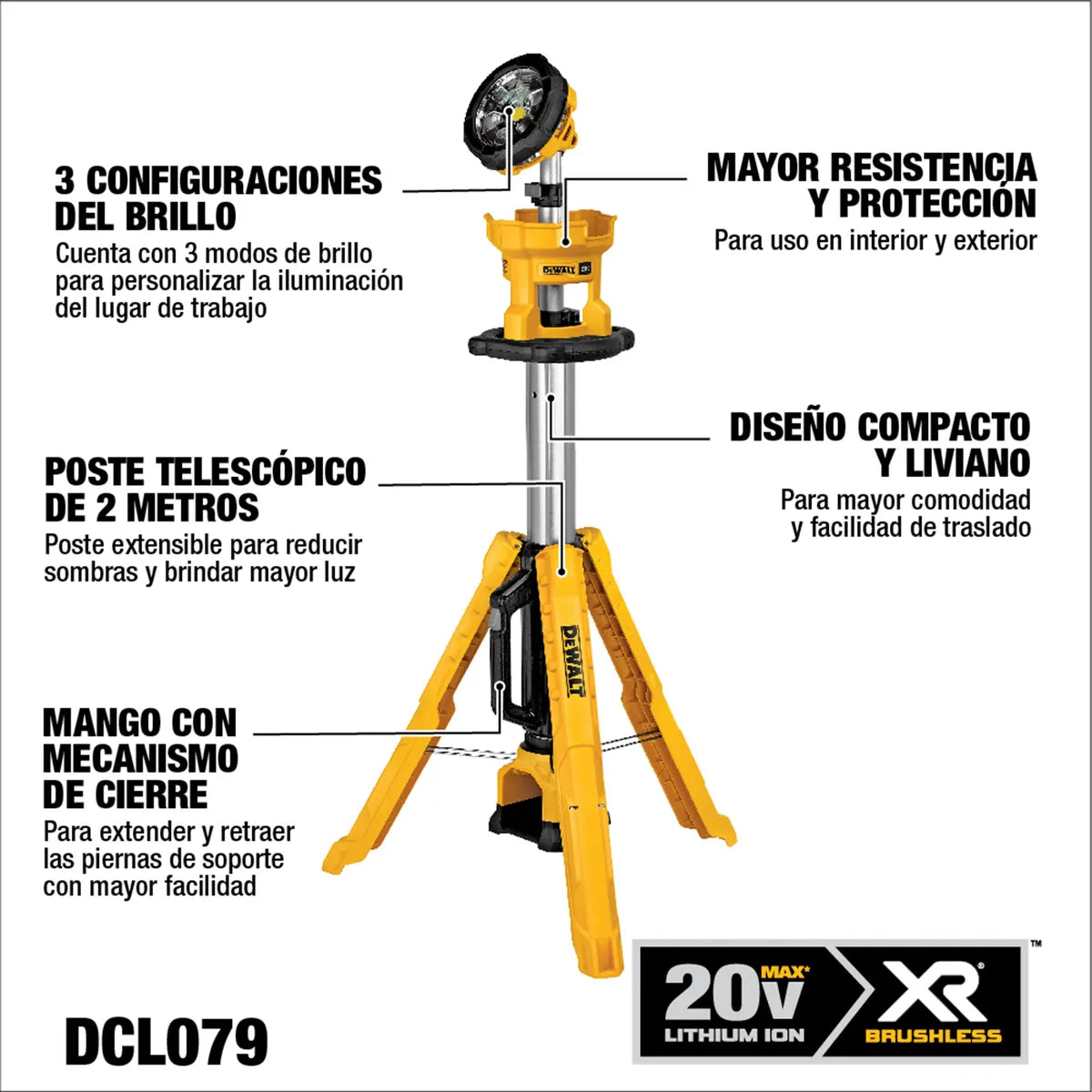 FOCO LED TRÍPODE 20V