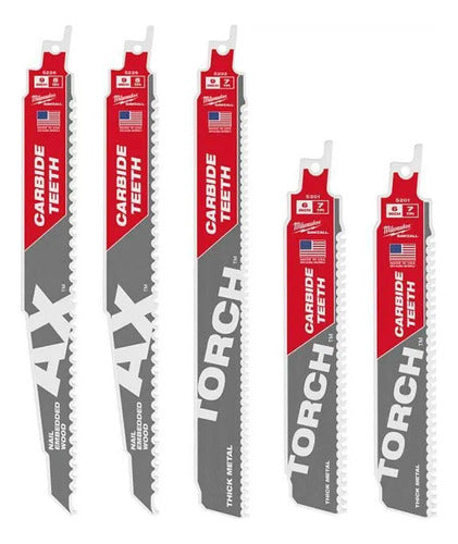 KIT 5 HOJAS DE CARBURO PARA SIERRA SABLE