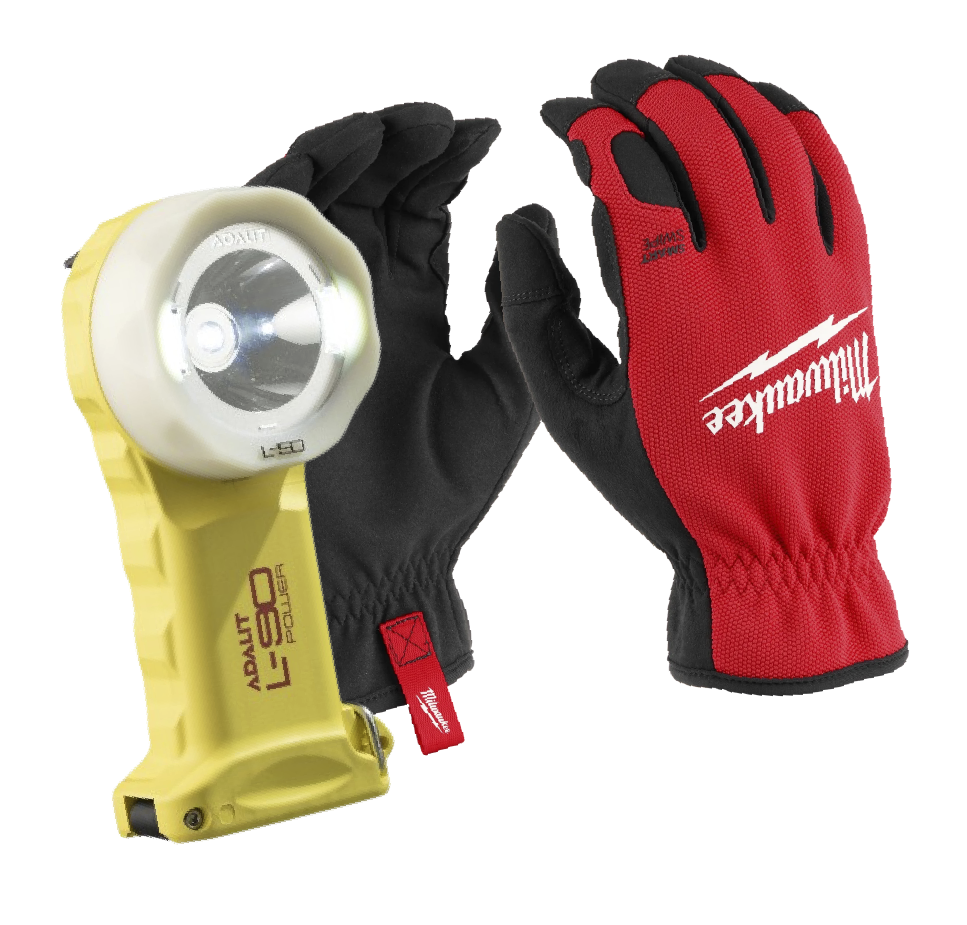 LINTERNA L-90 + GUANTES MILWAUKE