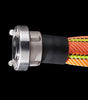 MANGUERA TITAN FLAME NARANJA 38 MM 25 METROS CON STORZ Y EMBARRILADO DE ALAMBRE