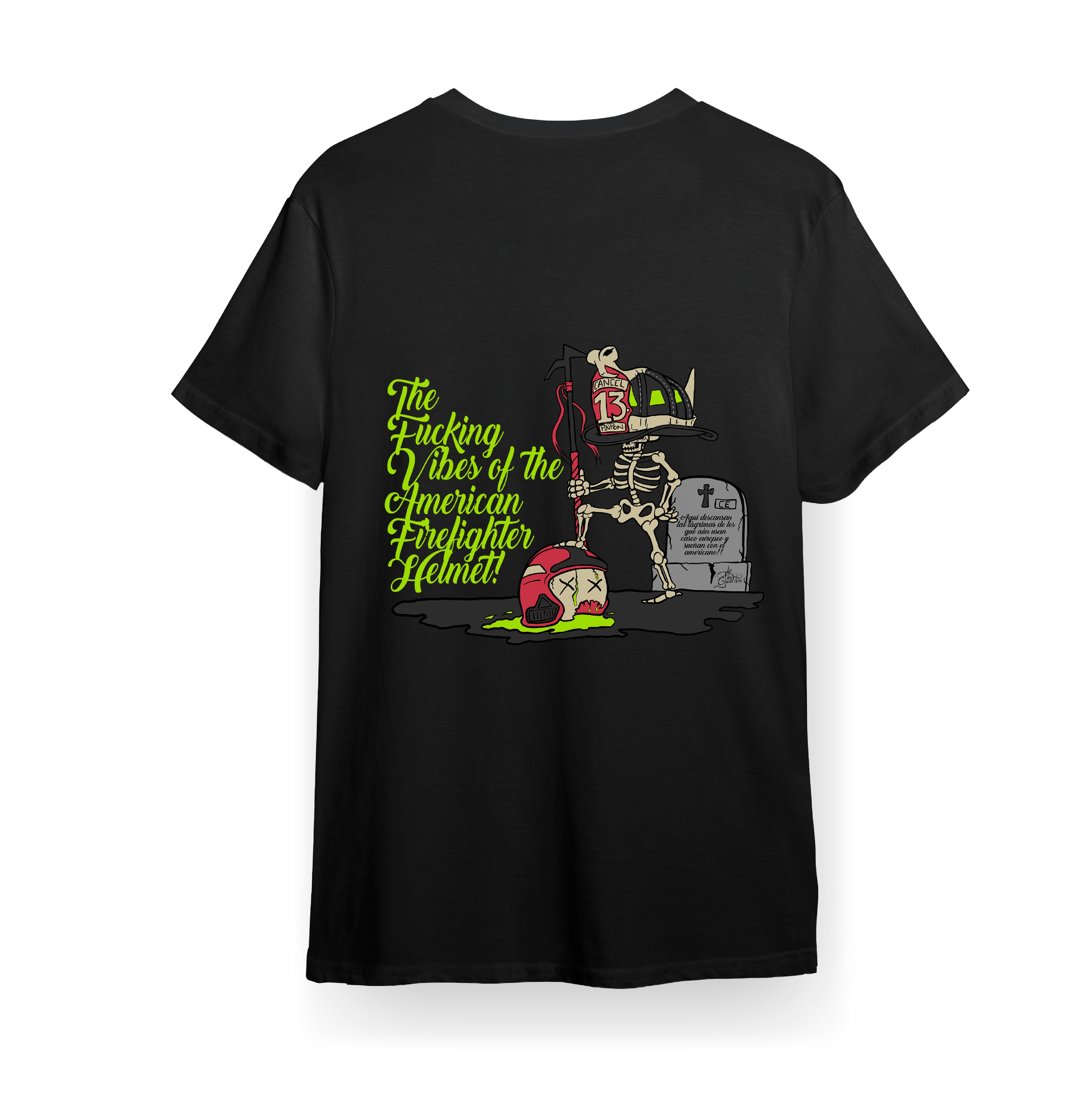 POLERA NEGRA ESTAMPADA LPG